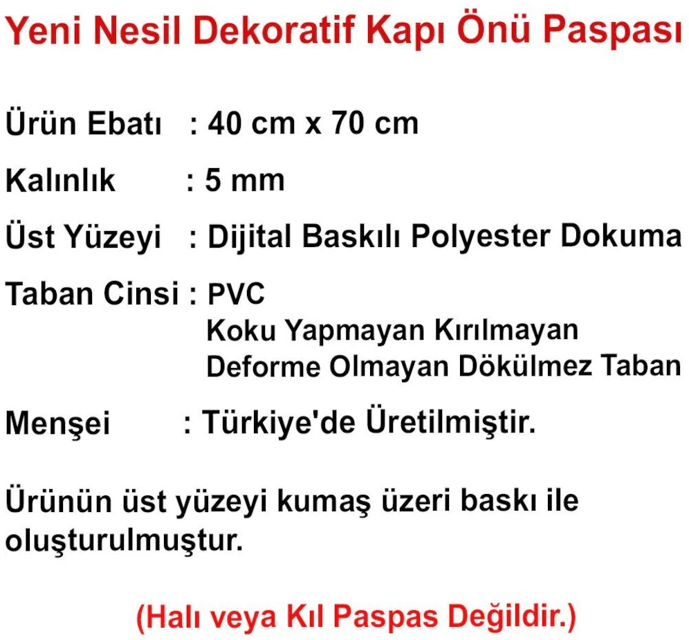 Hogwarts Harry Potter Temalı Kauçuk Kapı Önü Paspası